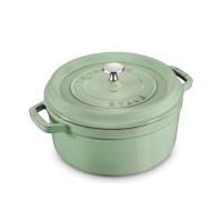 Кокот круглый, 2.2 л, 20 см, чугун, мятный, серия La Cocotte, STAUB, Франция