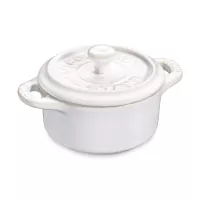 Кокот мини круглый, 10 см, керамика, цвет: слоновая кость, серия Ceramics, STAUB, Франция, 