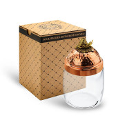 Банка для сыпучих продуктов «Чеснок», медь кованая, стекло,  920 мл, серия Медная посуда, Кольчугинский Мельхиор, Россия_00809490043045361265.jpg