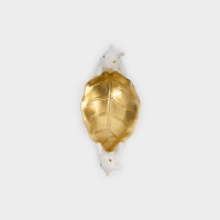 Блюдо декоративное Кролики с листом, 22 х 10 см, полирезин, белый, золотистый, серия Bunny, ANNA LAFARG, Китай_00822230086312549148.jpg