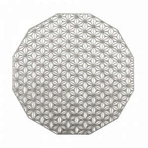 Салфетка подстановочная, диаметр 36 см, Gunmetal, винил, серия Kaleidoscope, CHILEWICH, США, CHILEWICH (США)