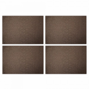 Набор из 4-х салфеток подстановочных прямоугольных, 33 х 48 см, пвх, шоколадный, серия Shimmer, WO HOME, Германия, Набор плейсматов
