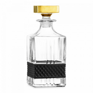 Штоф для виски, 850 мл, декор - черный, золотой, хрустальное стекло, серия Glen, EISCH, Германия, EISCH (Германия)