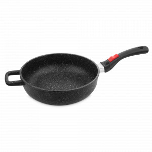 Сковорода с антипригарным покрытием, 28 см, съемная ручка, литой алюминий, серия Hard Cook Clicca, OLYMPIA, Италия, OLYMPIA (Италия)