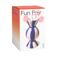 Ваза для цветов, 20 см, керамика, белый, синий, серия Funfair, DOIY, Испания_00821710053092155992.jpg