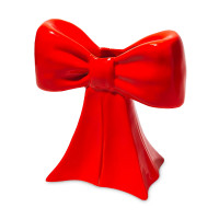 Ваза для цветов, 20 см, керамика, красный, серия Bow, DOIY, Испания