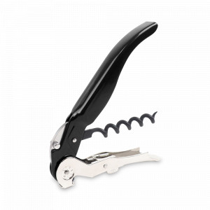 Штопор официанта с двойным рычагом, нержавеющая сталь, никель, черный, PULLTEX, Испания, PULLTEX (Испания)