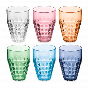 Набор стаканов, 6 штук, 510 мл, пластик SAN, мультиколор, серия Tiffany, GUZZINI, Италия, GUZZINI (Италия)