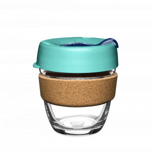 Кружка дорожная Brew Cork S, закаленное стекло, пластик, 227 мл, серия Australis, KEEPCUP, Австралия, Термокружки