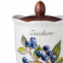 Емкость для сахара с крышкой, 20.5 см, керамика, декор, серия Frutti di Bosco, NUOVA CER, Италия_00819860068899797078.jpg
