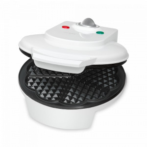 Вафельница с антипригарным покрытием, пластик, белый, CLATRONIC, Германия, Вафельницы