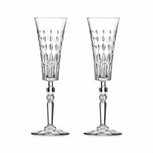 Набор из 2-х бокалов для шампанского, 170 мл, хрустальное стекло, серия Marilyn, RCR, Италия, Свадебные бокалы