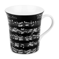 Кружка «Вивальди Либретто», 410 мл, фарфор, черный, KOENITZ, Германия