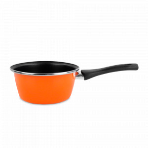 Ковш, 16 см, 1,2 л, сталь, стеклоэмаль, оранжевый, серия Valencia 21, VITRINOR, Испания, Ковшики для индукционной плиты