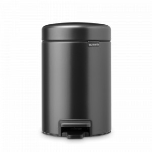 Контейнер для мусора с педалью, 3 л, нержавеющая сталь, графит, серия NewIcon, BRABANTIA, Бельгия, BRABANTIA (Бельгия)