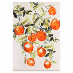 Панно декоративное Juicy orange, 70 х 100 см, холст, дерево, бежевый, серия Art, BERGENSON BJORN, Великобритания, Предметы интерьера
