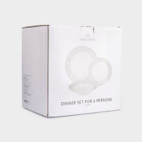 Сервиз обеденный на 6 персон Орнамент, 18 предметов, фарфор, белый, декор, серия Greco, ANNA LAFARG, Китай_00822620050868159853.jpg