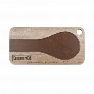 Подставка кухонная под ложку, 20х10см, травертин капучино, серия ProFashion, ComposeEat, Россия, Подставки под ложку