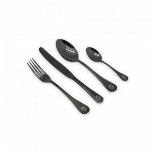Набор столовых приборов 24 предмета, на 6 персон, сталь, серия Rocco Black #6, HERDMAR, Португалия, HERDMAR (Португалия)