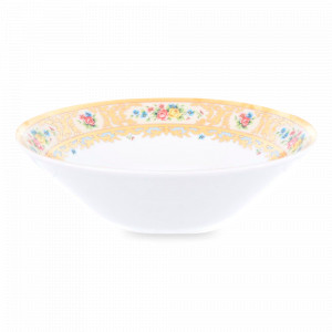 Салатник Creme Gold, 24 см, фарфор, бежевый, золотой, серия Constanza Valencia, FALKENPORZELLAN, Германия, Скидка -35% на фарфор FALKENPORZELLAN