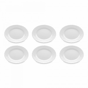 Набор из 6-ти десертных тарелок, 19 см, фарфор, белый, серия Rococo, REPAST, Чехия, Тарелки REPAST