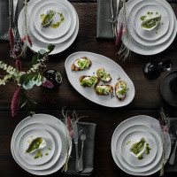 Тарелка десертная, диаметр 21 см, фарфор, серия Teck, PILLIVUYT, Франция_00812920065409961888.jpg