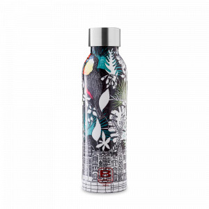 Термос La ville, 500 мл, нержавеющая сталь 18/10, черный, декор, серия B Bottle Twin, BUGATTI, Италия, BUGATTI (Италия)