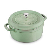 Кокот круглый, 5.25 л, 26 см, чугун, мятный, серия La Cocotte, STAUB, Франция