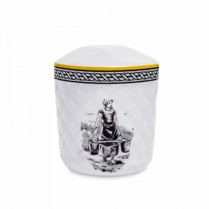 Перечница , 4.5 см, фарфор, белый, декор, серия Village, WALLENDORFER, Германия, Солонки и перечницы