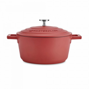 Кастрюля с крышкой , 2,5 л, 20 см, литой алюминий, красный, серия MasterClass, KITCHEN CRAFT, Великобритания, Посуда алюминиевая