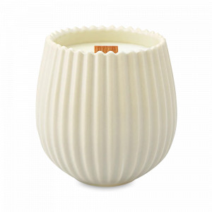 Свеча ароматическая с деревянным фитилём Secret Santa, 8 см, 60 часов, бежевый, серия Edge, TKANO, Россия, Свечи TKANO