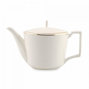 Чайник заварочный Gold, 1250 мл, фарфор, белый, золотая отводка, серия Ivory, REPAST, Чехия, Ivory REPAST
