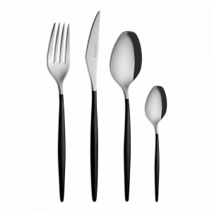 Набор столовых приборов на 6 персон, 24 предмета, цвет сталь/черный, серия Rabat, CRISTEMA, Португалия, Скидка до -25% на столовые приборы CRISTEMA