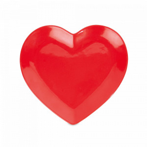 Тарелка сервировочная, 28 х 26.5 см, керамика, красный, серия Love, DOIY, Испания, Прямоугольные тарелки для сервировки