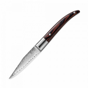 Нож кухонный для чистки DAMAS, 9 см, черная деревянная рукоять, серия Laguiole Expression, TARRERIAS BONJEAN, Франция, НОВИНКИ