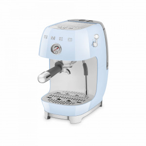 Кофемашина - эспрессо, нержавеющая сталь, пластик, голубой, SMEG, Италия, Кофемашины с капучинатором Smeg