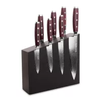 Набор из 7-и кухонных ножей на подставке из дуба, серия GOU 161, YAXELL, Япония, 