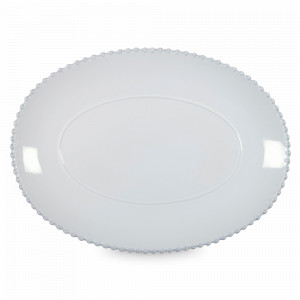 Блюдо овальное White, 41 х 30 см, керамика, белый, серия Pearl, COSTA NOVA, Португалия, Блюда сервировочные COSTA NOVA