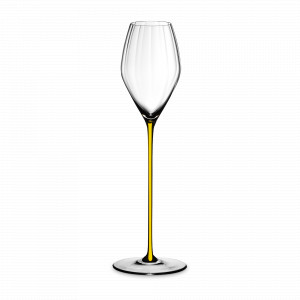 Бокал для игристого вина Champange, 375 мл, хрусталь, желтая ножка, серия High Perfomance, RIEDEL, Австрия, Хрустальные бокалы для шампанского