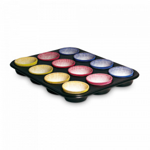 Форма для 12 маффинов + 60 бумажых форм, 27 х 35 см, сталь с антипригарным покрытием, черный, серия Gardenia, GUARDINI, Италия, GUARDINI (Италия)