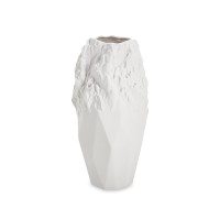 Ваза для цветов Текстура, 25.5 см, фарфор, белый матовый, серия Floral, HOME & STYLE, Китай