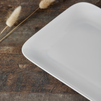 Блюдо прямоугольное, 36 х 21.5 см, костяной фарфор, белый, серия Плиссе, DECOR DE TABLE, Россия_00818670059002606368.jpg
