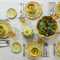 Тарелка десертная «Тыква», 16 см, керамика, желтый, зеленый, серия Тыква, Bordallo Pinheiro, Португалия_00805890064981052708.jpg