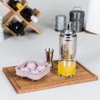 Форма для льда на 4 шара, силикон, розовый, серия Bar Craft, HOMEFEEL, Россия_00820010060871923889.jpg