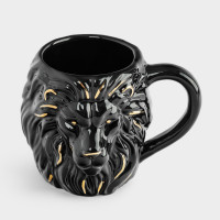 Кружка «Лев», 540 мл, керамика, черный, золотистый, рельеф, серия Manly, ANNA LAFARG, Китай_00822620050085205127.jpg