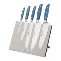 Набор кухонных ножей, 5 штук, на магнитной композитной подставке ComposeEat (светлое дерево),серия Brooklyn, ARCOS, Испания, 