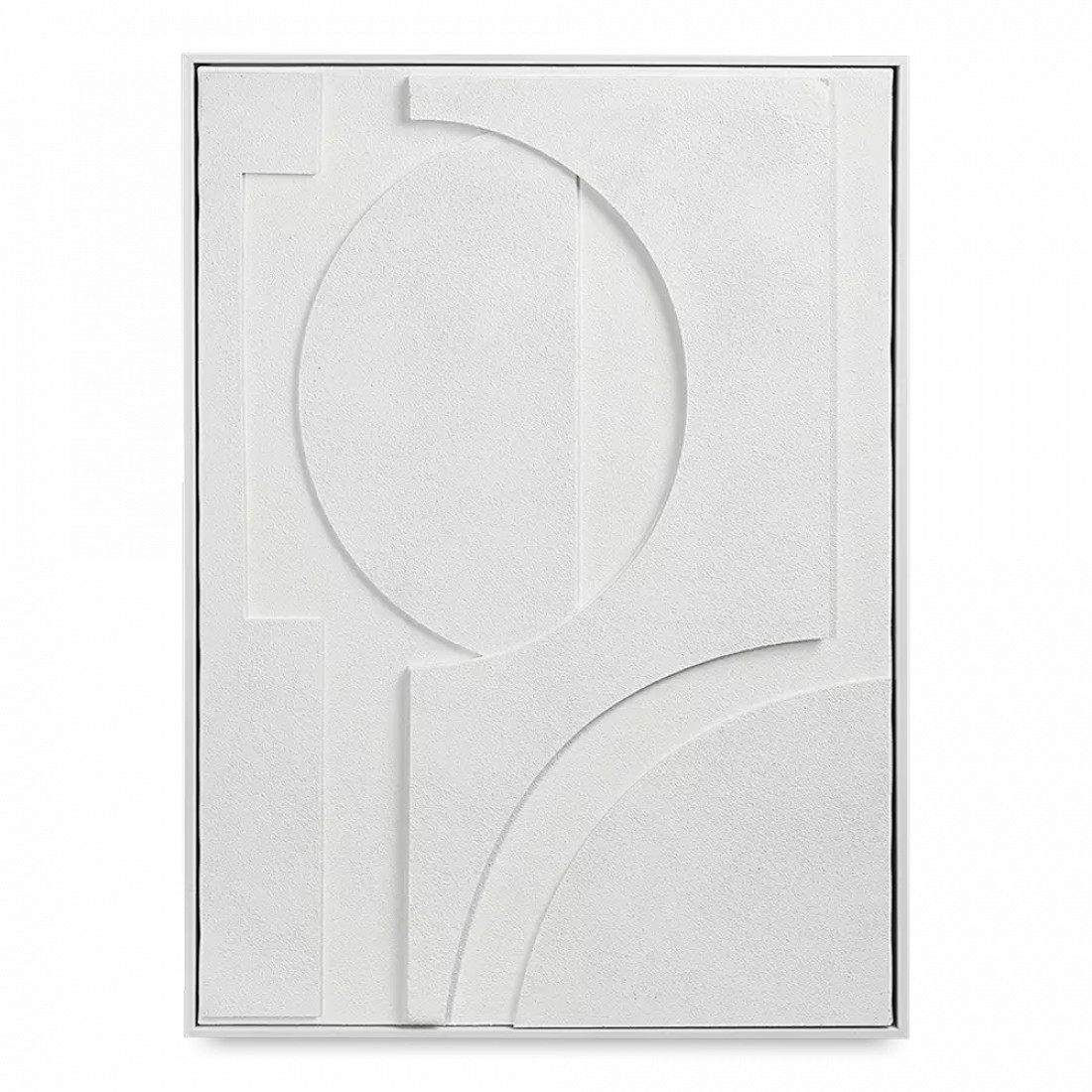 Панно декоративное с эффектом 3D Minimalism Flower, 50 х 70 см, холст, дерево, белый, серия Art, BERGENSON BJORN, Великобритания