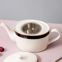 Чайник заварочный, 1.1 л, фарфор, белый, черный, серия Mikasa Luxe Deco, KITCHEN CRAFT, Великобритания_00817710058359374418.jpg