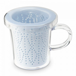 Кружка с ситечком, 300 мл, фарфор, стекло, голубой, серия Weave, LOVERAMICS, Гонконг, LOVERAMICS (Гонконг)