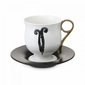 Пара чайная, 150 мл, фарфор, белый, декор, серия Herbariae, LIBERTY JONES, Россия, Чайные пары